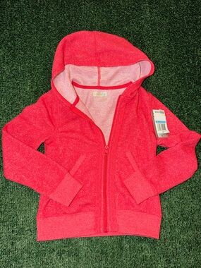 Layer 8 Kids Zip-Up Hoodie Poppy Red Twist Size 5